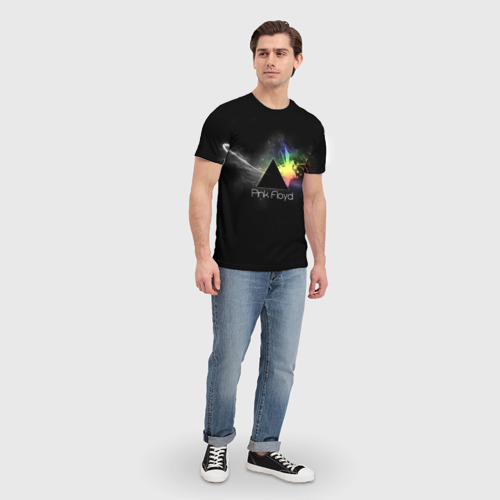 Мужская футболка 3D Pink Floyd Logo, цвет 3D печать - фото 5