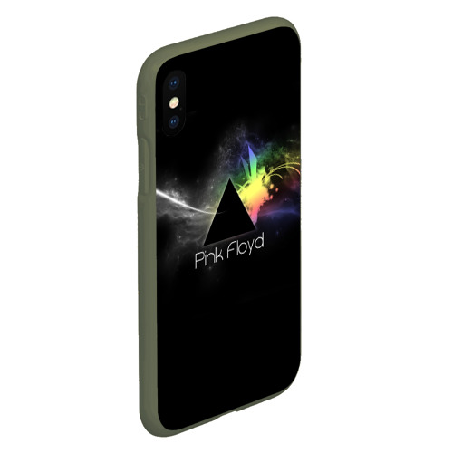 Чехол для iPhone XS Max матовый Pink Floyd Logo, цвет темно-зеленый - фото 3