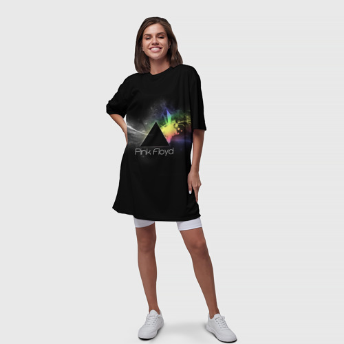 Платье-футболка 3D Pink Floyd Logo, цвет 3D печать - фото 5