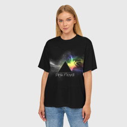 Женская футболка oversize 3D Pink Floyd Logo - фото 2