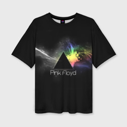 Женская футболка oversize 3D Pink Floyd Logo