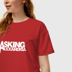 Женская футболка хлопок Oversize Asking Alexandria - фото 2