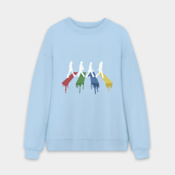 Мужской свитшот oversize без начеса хлопок Beatles Color