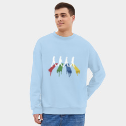Мужской свитшот oversize без начеса хлопок Beatles Color - фото 2