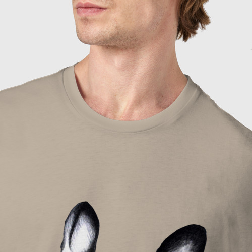 Мужская футболка хлопок Бульдог, цвет миндальный - фото 6