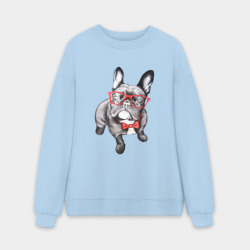 Мужской свитшот oversize без начеса хлопок Бульдог