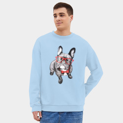 Мужской свитшот oversize без начеса хлопок Бульдог - фото 2