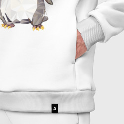 Костюм с принтом Пингвин с пистолетом для мужчины, вид на модели спереди №4. Цвет основы: белый
