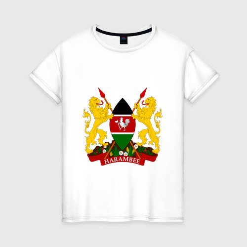 Женская футболка хлопок Кения, цвет белый