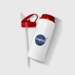 Бутылка для воды с трубочкой Tardis NASA - фото 2