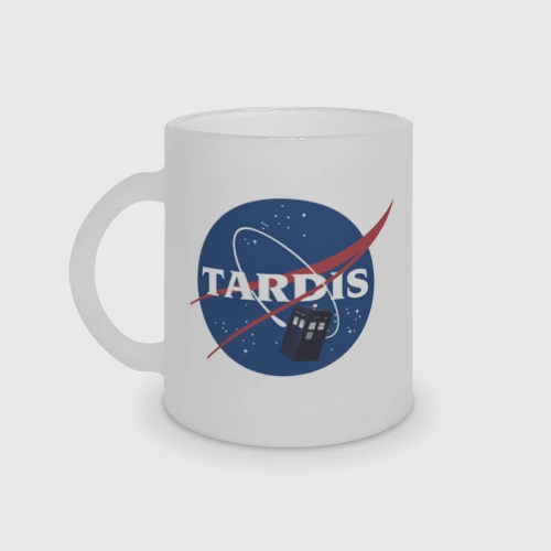 Кружка матовая стеклянная Tardis NASA