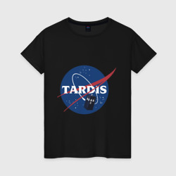 Женская футболка хлопок Tardis NASA