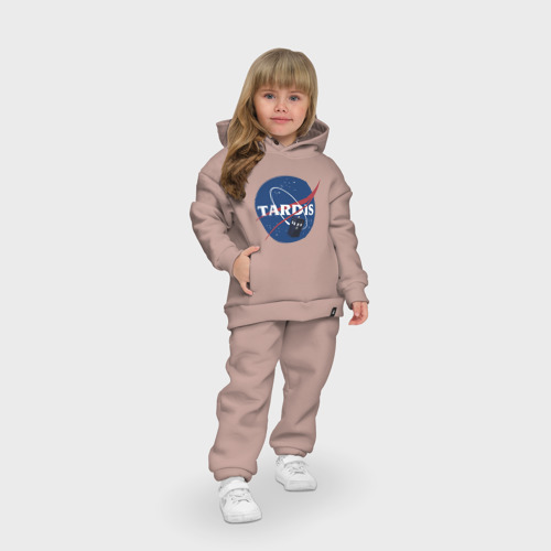 Детский костюм хлопок Oversize Tardis NASA, цвет пыльно-розовый - фото 7