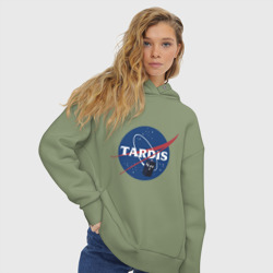 Женское худи Oversize хлопок Tardis NASA - фото 2