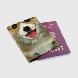 Обложка для паспорта матовая кожа Коржик - фото 2