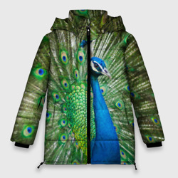 Женская зимняя куртка Oversize Павлин