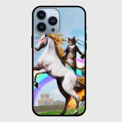 Чехол для iPhone 13 Pro Max Кот на Единороге
