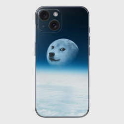 Чехол для iPhone 15 силиконовый с защитой камеры Doge