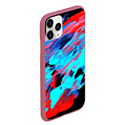 Чехол для iPhone 11 Pro Max матовый Краски лета, цвет малиновый - фото 3