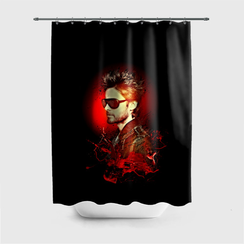 Штора 3D для ванной Jared Leto Фото 01 Штора 3D для ванной Jared Leto Фото 01