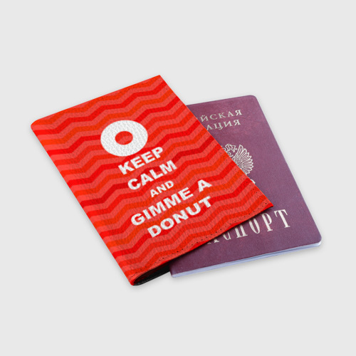 Обложка для паспорта матовая кожа Gimme a donut - фото 3
