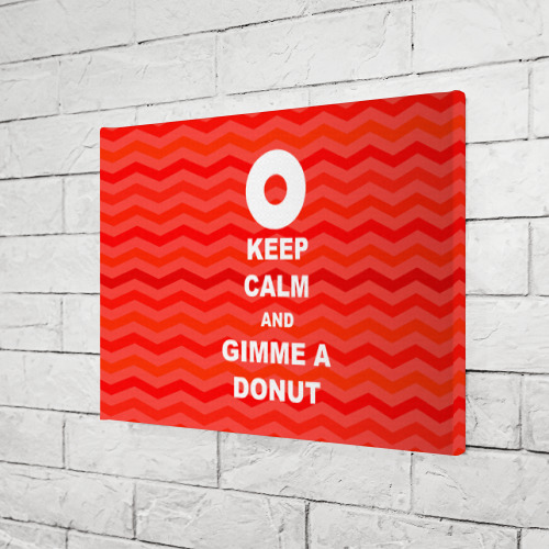 Холст прямоугольный Gimme a donut, цвет 3D печать - фото 3