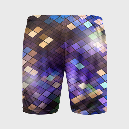Мужские шорты спортивные Геометрия клеток, цвет 3D печать - фото 2