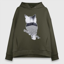 Женское худи Oversize хлопок Owl