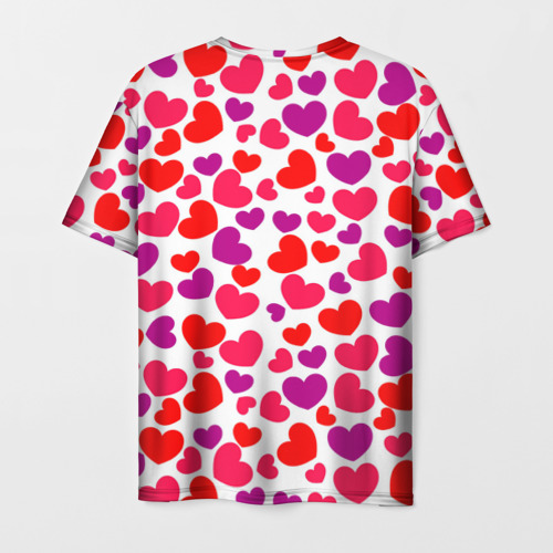 Мужская футболка 3D Сердца, цвет 3D печать - фото 2