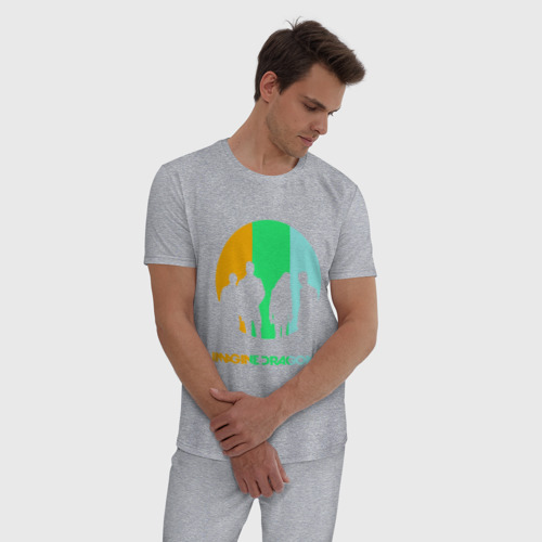 Мужская пижама хлопок Imagine Dragons, цвет меланж - фото 3