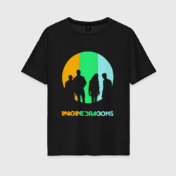 Женская футболка хлопок Oversize Imagine Dragons