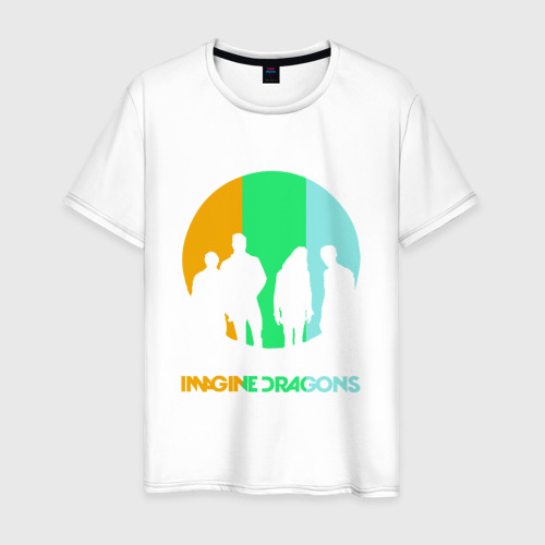 Мужская футболка хлопок Imagine Dragons, цвет белый