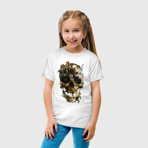 Детская футболка хлопок Иллюзия, цвет белый - фото 5