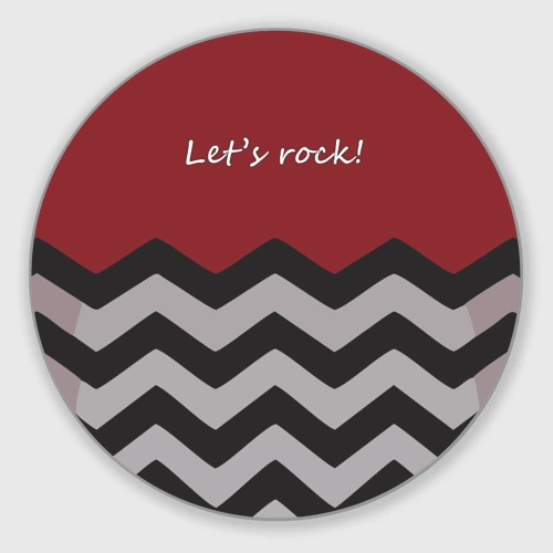 Круглый коврик для мышки Let's rock!