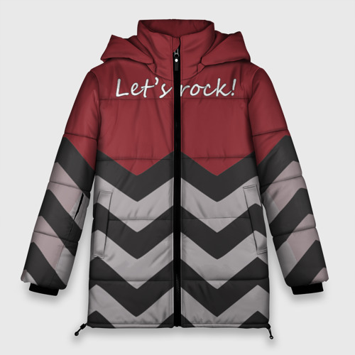 Женская зимняя куртка Oversize Let's rock!, цвет черный