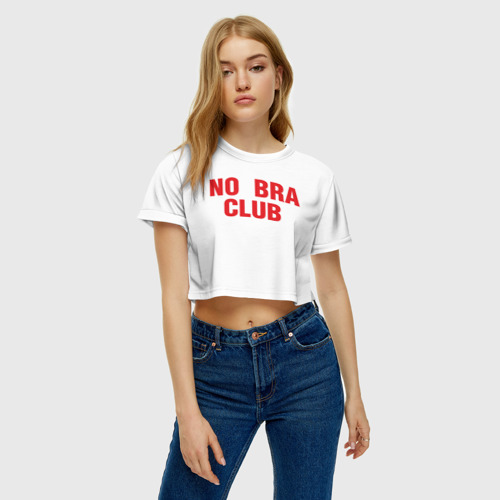 Женская футболка Crop-top 3D No bra club - фото 3