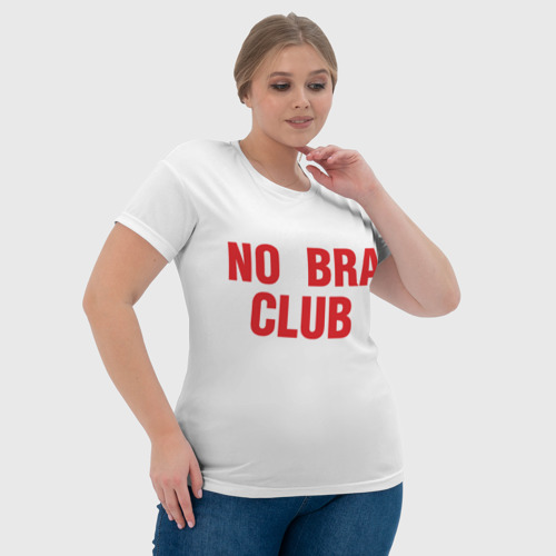 Женская футболка 3D с принтом No bra club, фото #4