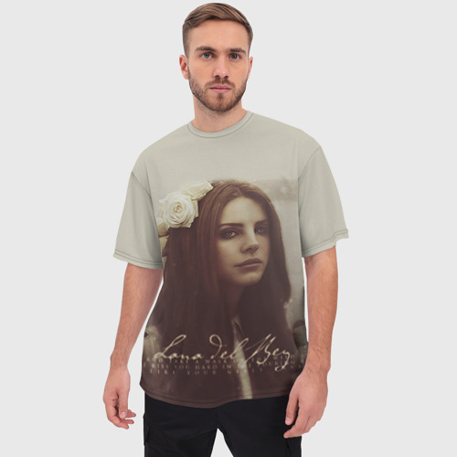 Мужская футболка oversize 3D Lana Del Rey, цвет 3D печать - фото 3