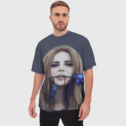 Мужская футболка oversize 3D Lana Del Rey - фото 2