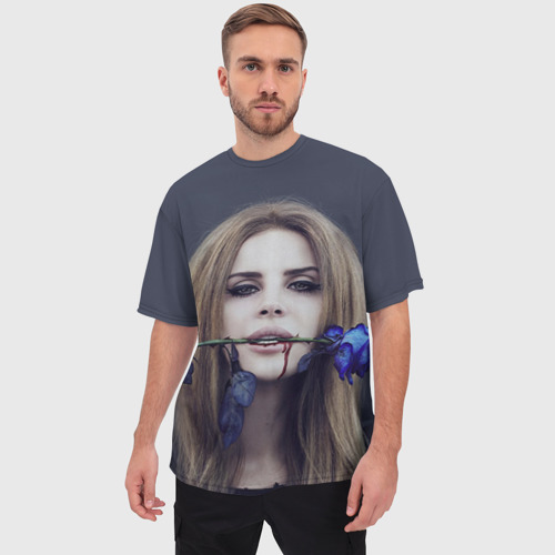 Мужская футболка oversize 3D Lana Del Rey, цвет 3D печать - фото 3