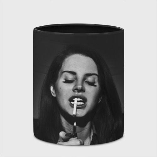 Кружка с полной запечаткой Lana Del Rey, цвет белый + черный - фото 4