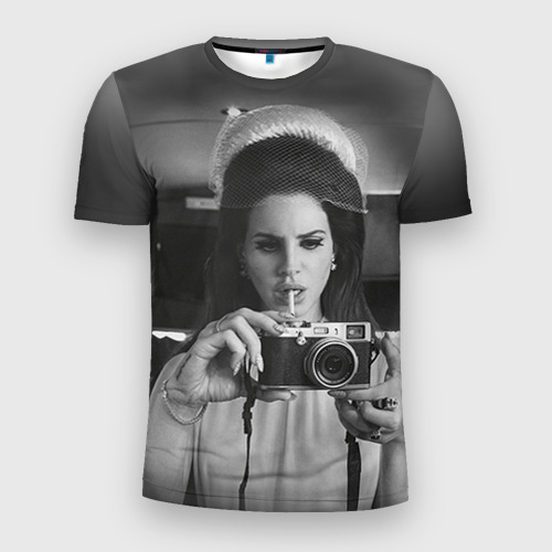 Мужская футболка 3D Slim с принтом Lana Del Rey, вид спереди #2