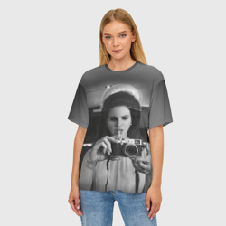 Женская футболка oversize 3D Lana Del Rey - фото 2