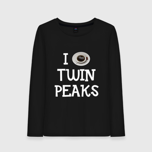 Женский лонгслив хлопок Twin Peaks , цвет черный