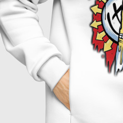 Худи с принтом Mixed Up Blink-182 для мужчины, вид на модели спереди №6. Цвет основы: белый