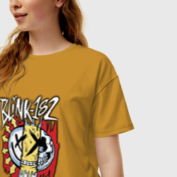Женская футболка хлопок Oversize Mixed Up Blink-182 - фото 2