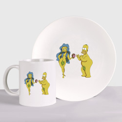 Набор: тарелка + кружка Симпсоны
