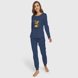 Женская пижама с лонгсливом хлопок Белка - фото 2