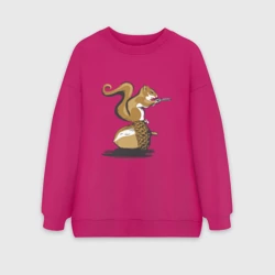 Женский свитшот oversize без начеса хлопок Белка