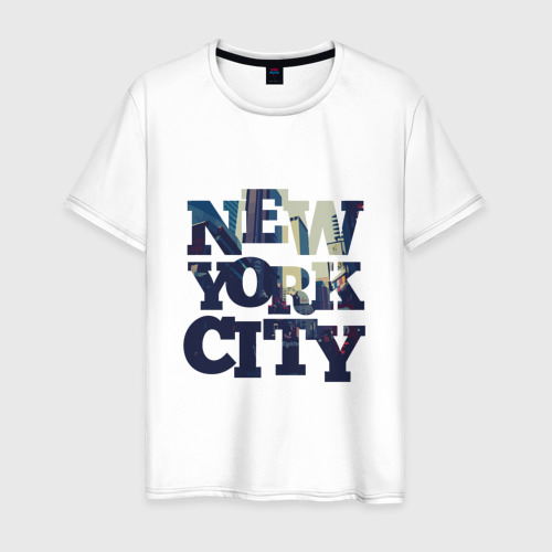 Мужская футболка хлопок New York City, цвет белый